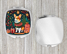 Load image into Gallery viewer, Corgi Christmas Compact Mirror – Stylish Purse Mirror with Artistic Covers