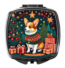 Load image into Gallery viewer, Corgi Christmas Compact Mirror – Stylish Purse Mirror with Artistic Covers