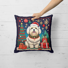 Load image into Gallery viewer, Coton De Tulear Christmas Throw Pillow - 14x14 Decorative Pillow – Art for Your Home &amp; Patio