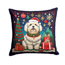 Load image into Gallery viewer, Coton De Tulear Christmas Throw Pillow - 14x14 Decorative Pillow – Art for Your Home &amp; Patio