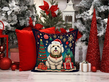 Load image into Gallery viewer, Coton De Tulear Christmas Fabric Decorative Pillow