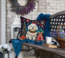 Load image into Gallery viewer, Coton De Tulear Christmas Fabric Decorative Pillow
