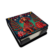 Load image into Gallery viewer, Dachshund Christmas PU Leather Note Paper Holder