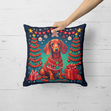 Load image into Gallery viewer, Dachshund Christmas Throw Pillow - 14x14 Decorative Pillow – Art for Your Home &amp; Patio
