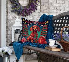 Load image into Gallery viewer, Dachshund Christmas Fabric Decorative Pillow