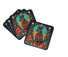Load image into Gallery viewer, Doberman Pinscher Christmas Coasters - Set of 4 Lightweight Foam, Absorbent Drink Coasters