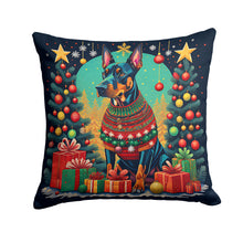 Load image into Gallery viewer, Doberman Pinscher Christmas Fabric Decorative Pillow