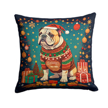 Load image into Gallery viewer, English Bulldog Christmas Fabric Decorative Pillow