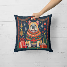 Load image into Gallery viewer, English Bulldog Christmas Throw Pillow - 14x14 Decorative Pillow – Art for Your Home &amp; Patio