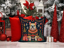 Load image into Gallery viewer, English Bulldog Christmas Fabric Decorative Pillow