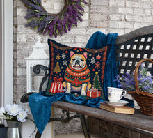 Load image into Gallery viewer, English Bulldog Christmas Fabric Decorative Pillow