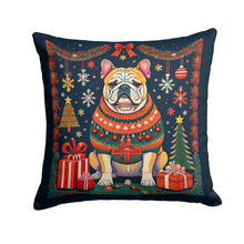 Load image into Gallery viewer, English Bulldog Christmas Fabric Decorative Pillow