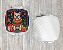 Load image into Gallery viewer, English Bulldog Christmas Compact Mirror – Stylish Purse Mirror with Artistic Covers
