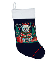 Load image into Gallery viewer, White English Bulldog Christmas Christmas Stocking