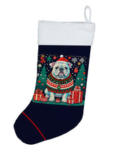 Load image into Gallery viewer, White English Bulldog Christmas Christmas Stocking