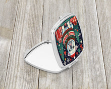 Load image into Gallery viewer, White English Bulldog Christmas Compact Mirror – Stylish Purse Mirror with Artistic Covers
