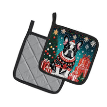 Load image into Gallery viewer, French Bulldog Christmas Pot Holders - Set of 2 Decorative Kitchen Helpers | Made in the USA