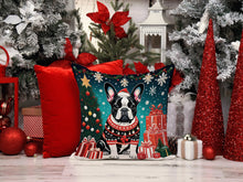 Load image into Gallery viewer, French Bulldog Christmas Throw Pillow - 14x14 Decorative Pillow – Art for Your Home &amp; Patio