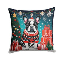 Load image into Gallery viewer, French Bulldog Christmas Fabric Decorative Pillow