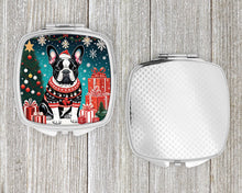 Load image into Gallery viewer, French Bulldog Christmas Compact Mirror – Stylish Purse Mirror with Artistic Covers