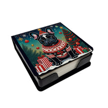 Load image into Gallery viewer, Black French Bulldog Christmas PU Leather Note Paper Holder