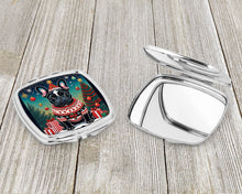 Load image into Gallery viewer, Black French Bulldog Christmas Compact Mirror – Stylish Purse Mirror with Artistic Covers