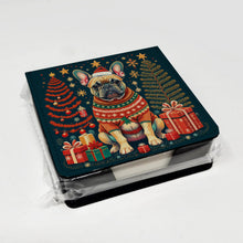 Load image into Gallery viewer, Fawn French Bulldog Christmas PU Leather Note Paper Holder