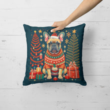Load image into Gallery viewer, Fawn French Bulldog Christmas Throw Pillow - 14x14 Decorative Pillow – Art for Your Home &amp; Patio