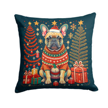 Load image into Gallery viewer, Fawn French Bulldog Christmas Fabric Decorative Pillow