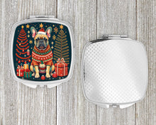 Load image into Gallery viewer, Fawn French Bulldog Christmas Compact Mirror – Stylish Purse Mirror with Artistic Covers
