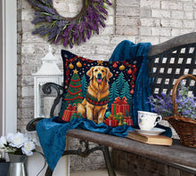 Load image into Gallery viewer, Golden Retriever Christmas Fabric Decorative Pillow