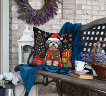 Load image into Gallery viewer, Havanese Christmas Fabric Decorative Pillow