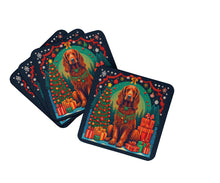 Load image into Gallery viewer, Irish Setter Christmas Coasters - Set of 4 Lightweight Foam, Absorbent Drink Coasters