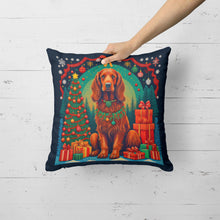 Load image into Gallery viewer, Irish Setter Christmas Throw Pillow - 14x14 Decorative Pillow – Art for Your Home &amp; Patio