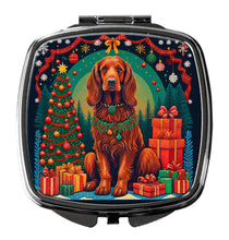 Load image into Gallery viewer, Irish Setter Christmas Compact Mirror – Stylish Purse Mirror with Artistic Covers