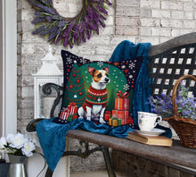 Load image into Gallery viewer, Jack Russell Terrier Christmas Fabric Decorative Pillow