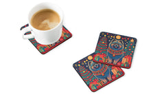 Load image into Gallery viewer, Keeshond Christmas Coasters - Set of 4 Lightweight Foam, Absorbent Drink Coasters
