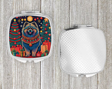 Load image into Gallery viewer, Keeshond Christmas Compact Mirror – Stylish Purse Mirror with Artistic Covers