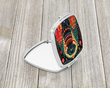 Load image into Gallery viewer, Black Labrador Retriever Christmas Compact Mirror – Stylish Purse Mirror with Artistic Covers