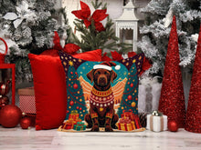 Load image into Gallery viewer, Chocolate Labrador Retriever Christmas Fabric Decorative Pillow
