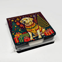 Load image into Gallery viewer, Yellow Labrador Retriever Christmas PU Leather Note Paper Holder