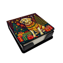 Load image into Gallery viewer, Yellow Labrador Retriever Christmas PU Leather Note Paper Holder