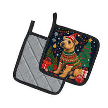 Load image into Gallery viewer, Lakeland Terrier Christmas Pot Holders - Set of 2 Decorative Kitchen Helpers | Made in the USA