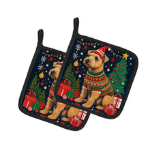 Load image into Gallery viewer, Lakeland Terrier Christmas Pot Holders - Set of 2 Decorative Kitchen Helpers | Made in the USA