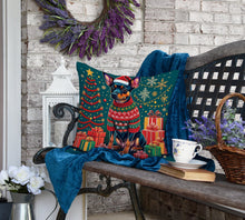 Load image into Gallery viewer, Miniature Pinscher Christmas Fabric Decorative Pillow