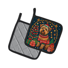 Load image into Gallery viewer, Norfolk Terrier Christmas Pot Holders - Set of 2 Decorative Kitchen Helpers | Made in the USA