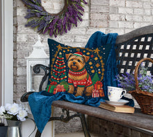 Load image into Gallery viewer, Norfolk Terrier Christmas Fabric Decorative Pillow