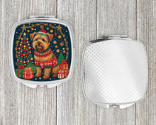 Load image into Gallery viewer, Norfolk Terrier Christmas Compact Mirror – Stylish Purse Mirror with Artistic Covers