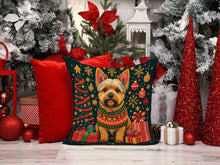 Load image into Gallery viewer, Norwich Terrier Christmas Fabric Decorative Pillow