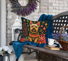 Load image into Gallery viewer, Norwich Terrier Christmas Fabric Decorative Pillow